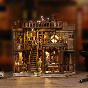 Dropshipping MOQ=1 DIY Miniature House <strong>Kit</strong> - Complete Doll Houses Miniature Sets with Miniature Doll House Display - Product Image 1