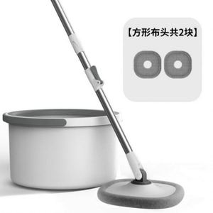 ถังถูพื้นแบบพับได้พร้อมที่บิดผ้าในตัว 4 ด้าน ยี่ห้อ Manufacturer สำหรับทำความสะอาดบ้าน ใช้งานง่าย ไม่ต้องใช้มือบิด พร้อมหัวถู 2 หัว - Product Image 4