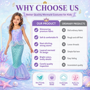 Falda <span class=keywords><strong>de</strong></span> <span class=keywords><strong>Sirena</strong></span> <span class=keywords><strong>para</strong></span> Niñas, Disfraces <span class=keywords><strong>de</strong></span> Princesa - Product Image 4