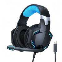 Nouveau Casque Gaming Filaire OEM/ODM 2027 avec Micro ENC, Casque Audio Supra-Auriculaire pour Ordinateur, Éclairage RGB, Faible Latence