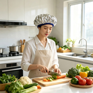 <span class=keywords><strong>Bonnet</strong></span> de soin capillaire <span class=keywords><strong>auto</strong></span>-<span class=keywords><strong>chauffant</strong></span> en aluminium épaissi, imperméable et réutilisable pour salon, maison et spa - Product Image 6