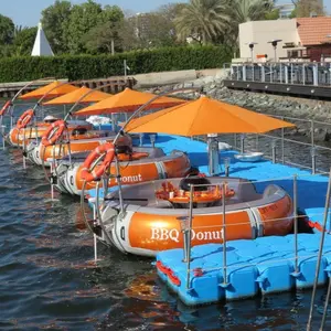 Rafting barco em plástico branco, barcos de motor pequeno para venda, barco de passageiros, ferry, churrasco, grelha, rosquinha, para venda