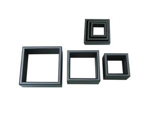 दीवार घुड़सवार काले बाथरूम अलमारियों शॉवर कैडी दीवार फूल शेल्फ - Product Image 4