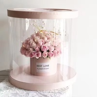 Boîte cadeau de bouquet de mariage en carton rond de grande taille en gros avec laminage mat gaufrage matériaux recyclés