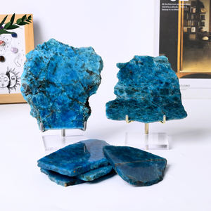 도매 하이 퀄리티 자연 치유 크리스탈 조각 손 광택 블루 인회 조각 슬래브 - Product Image 5