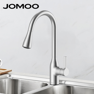 JOMOO Выдвижной Смеситель для кухонной раковины Смеситель кран с выдвижным распылителем высокое качество цинковый сплав керамика отель хром современный - Product Image 1