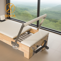 Machine de Pilates Réformateur en Bois de Chêne de Qualité Commerciale, Réglable et Durable, Certifiée ISO, MOQ 1-50 Pièces, Prix de Gros