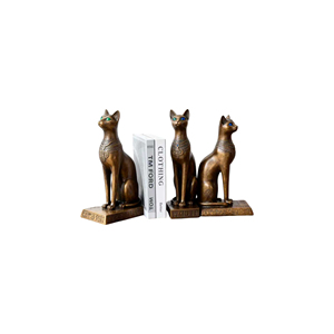 Figura de Gato Bastet Egipcio en Resina - Escultura de Resina Personalizada, Decoración para Librero, Adorno para Estudio, Sala de Estar y Oficina - Product Image 2