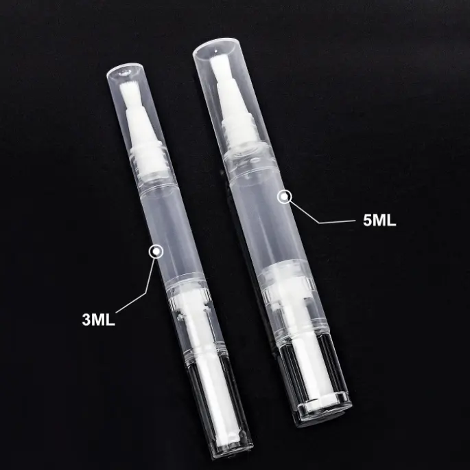 5ML 투명한 강선전도 펜, 빈 못 기름 펜 솔 화장용 입술 광택 콘테이너 도포자