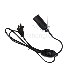 Lamp Base <strong>E27</strong> E26 Porcelain Black Body Ceramic Style Color Screw Material Origin Holder Switch Plug Cable Dimmable <strong>Dimmer</strong> - Product Image 2