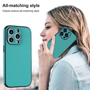 Étui de téléphone en cuir PU de luxe avec logo personnalisé pour iPhone 11 12 13 14 15 16 <span class=keywords><strong>Pro</strong></span> Max <span class=keywords><strong>Pro</strong></span> X/XS, <span class=keywords><strong>coque</strong></span> de protection intégrale souple en TPU - Product Image 2