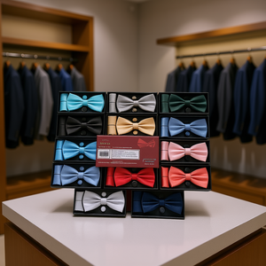 Set de Corbatas de Moño Angelina Twill, 12 Colores, Pre-Atadas, de Poliéster, Accesorio Formal para Hombre - Product Image 2