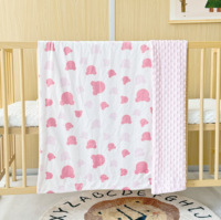 Couverture bébé en minky à pois certifiée CE, chaude, double couche, en polaire pelucheuse, couverture réconfortante, excellente qualité, vente en gros