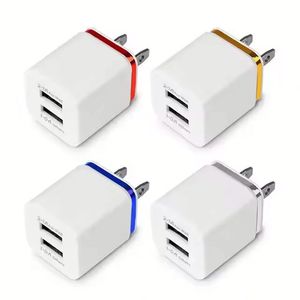 Custom Logo Power <b>Adapter</b> 5V 2.1A US <b>Plug</b> Charging Cube Block Dual <b>Usb</b> Cell Phone Charger - Product Image 6