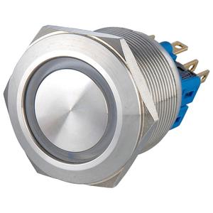 Interruptor de Botón Pulsador Iluminado con Anillo LED Amarillo de 12V, Autoblocante, 1NO1NC, IP65, Impermeable, de Acero Inoxidable, para Control de Electrodomésticos - Product Image 2