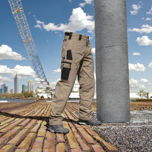 Men's Durable Polyester Work <strong>Pants</strong> Stretch Loose Fit Design for Plus Size Outdoor Labor Workwear - Product Image 3