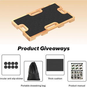Tabla de equilibrio de madera Mingxu de 1.65 pulgadas de grosor con almohadilla antideslizante para entrenamiento de fuerza y ejercicios de estiramiento para adultos - Product Image 4
