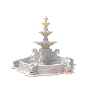 Beige mármol al aire libre jardín <span class=keywords><strong>fuente</strong></span> <span class=keywords><strong>calle</strong></span> paisaje decoración diseño <span class=keywords><strong>piedra</strong></span> arte escultura para espacios al aire libre - Product Image 3