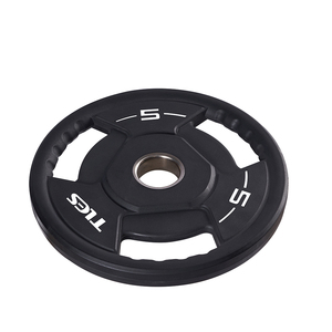 環境に優しいTPUコーティングのトライグリップウェイトプレート 1.25kg 2.5kg 5kg 10kg 15kg 20kg 25kg プレートローディングマシン用 - Product Image 5