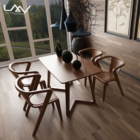 Confort moderne élégant en bois massif de frêne dinant la chaise accoudoir chaise pour restaurant hôtel salon