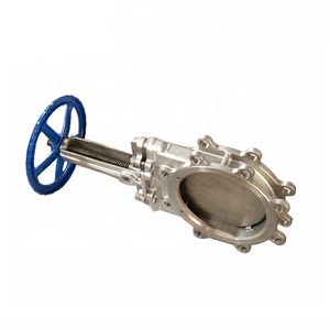 Válvula de Compuerta de Cuchilla con Brida para Agua, de Acero al Carbono y Placa 304, Accionada por Engranajes - Product Image 1