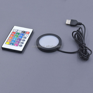Luz LED Puck <span class=keywords><strong>RGB</strong></span> Ultrafina de Montaje en Superficie con USB y Control Remoto, Lámpara Circular <span class=keywords><strong>para</strong></span> Impresora 3D <span class=keywords><strong>para</strong></span> Kit de <span class=keywords><strong>Luces</strong></span> Bambu Lab 001 - Product Image 2