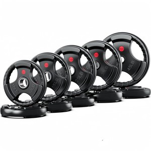 CZFIT Plaques de poids en caoutchouc avec poignées pour l'entraînement musculaire, plaques de bumper en caoutchouc pour salle de sport 2.5kg 5kg 10kg 15kg 20kg 25kg - Product Image 1