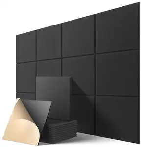 Panneau mural acoustique décoratif en feutre PET insonorisant Matériau insonorisant Panneau acoustique ignifuge en polyester 100%