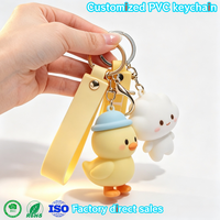 Porte-clés en caoutchouc 3D durable, écologique, non toxique, avec logo personnalisé, cadeau promotionnel d'entreprise, cadeau d'entreprise de marque