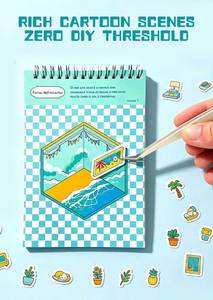 Custom Cartoon Diorama <strong>Sticker</strong> <strong>Collection</strong> Miniature Stress Relief 3D Scene Building <strong>Sticker</strong> <strong>Book</strong> <strong>for</strong> Kids - Product Image 5