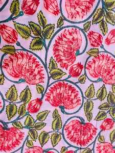 Hand Block Printed Cotton <b>Quilted</b> <b>Jacket</b> Lightweight Artisan Outerwear With Unique Ethnic <b>Patterns</b> Perfect For Layering - Product Image 2