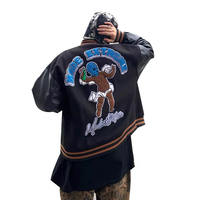Vestes streetwear pour hommes, broderie, patchwork, veste de baseball décontractée, veste varsity oversize pour couple