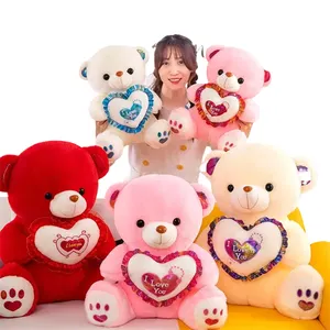 2024 Hot Sale China manufacture comfortable soft stuffed animals plush toy shining bear for children