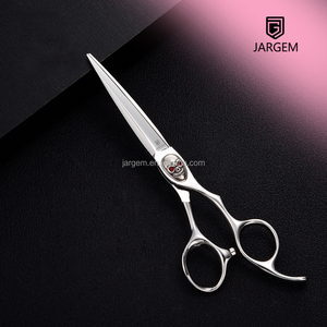 Ciseaux de coiffure à lame de forme élégante, logo personnalisé, design tête de mort, outils de barbier et de salon - Product Image 1