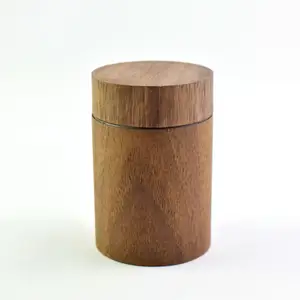 Wooden Container Glass Jar Customized Glass Package Storage Container Spice Container Glass Jar With Child Resistant Lid