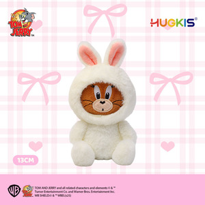 Autentico Portachiavi con Ciondolo a Forma di Gatto <span class=keywords><strong>e</strong></span> Topo in Peluche Morbido <span class=keywords><strong>e</strong></span> Leggero, con Orecchie da Coniglio, Regalo in Fibra di Poliestere - Product Image 6