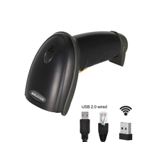 Escáner de Código de Barras Inalámbrico 1D 2D 2.4g, Láser USB de Largo Alcance Recargable, Lector de Códigos de Barras Automático