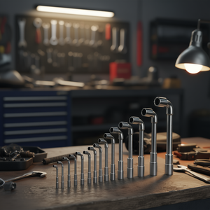 291 N/SE17 <b>Socket</b> Wrench Set 10 Piece Metric L-Shaped <b>Extension</b> Bar Tool Kit For Automotive Repair - Product Image 3