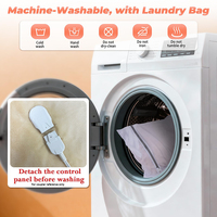 Couverture chauffante électrique portable avec poche pour les pieds, pour usage domestique en hiver, avec télécommande et fil chauffant