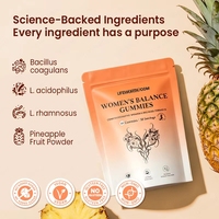 ODMLifeworth Marque Privée Gummies Naturels Équilibre Quotidien pour Femmes Adultes Mélange Probiotique Poudre de Fruit d'Ananas pour une Amélioration de la Santé