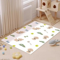 Tapis de salon moderne en cuir 3D personnalisé, grand format, antidérapant, à motif de dessin animé, fabriqué à la machine, vente en gros directe usine à prix abordable