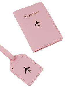 Juego de Etiquetas para Equipaje, Funda de Pasaporte de Cuero PU, Cartera, a la Moda, Impermeable, Antirrobo, Delgada, para Viajes, para Hombres y Mujeres - Product Image 6