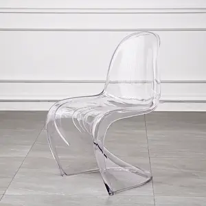 Großhandel moderne elegante klare Kunststoff Esszimmers tühle transparent Acryl Ghost Event Stuhl