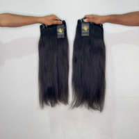 Lot de Cheveux Naturels Bruts Indiens de Temple, Bundles de Cheveux Humains Vierges Brésiliens Bodywave à Cuticules Alignées