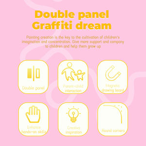 Set de <span class=keywords><strong>peinture</strong></span> et d'apprentissage à la <span class=keywords><strong>peinture</strong></span>, outils d'écriture multifonctionnels, <span class=keywords><strong>tableau</strong></span> blanc Double face, planche à dessin magnétique, jouet pour enfants, 10 pièces - Product Image 3