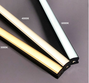 Carcasa en forma de U de alta calidad, extrusión de aluminio, perfil Led, cubierta de PC, difusor para iluminación de pared de techo, Canal LED negro - Product Image 4