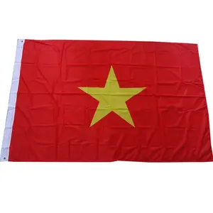 Huiyi gute Qualität niedriger Preis neuer Polyesterdruck 90 × 150 cm und benutzerdefinierte Größe vietnamesische Länderflagge