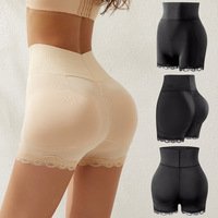 Culotte gainante taille haute pour femme avec coussinets amovibles, effet push-up et compression