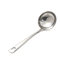 Ensemble d'ustensiles de cuisine haut de gamme en acier inoxydable : écumoire, louche et spatule