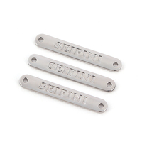 Étiquettes métalliques personnalisées gravées au laser plaquées or pour vêtements, bagages, chaussures, sacs à main - Alliage de zinc/laiton écologique